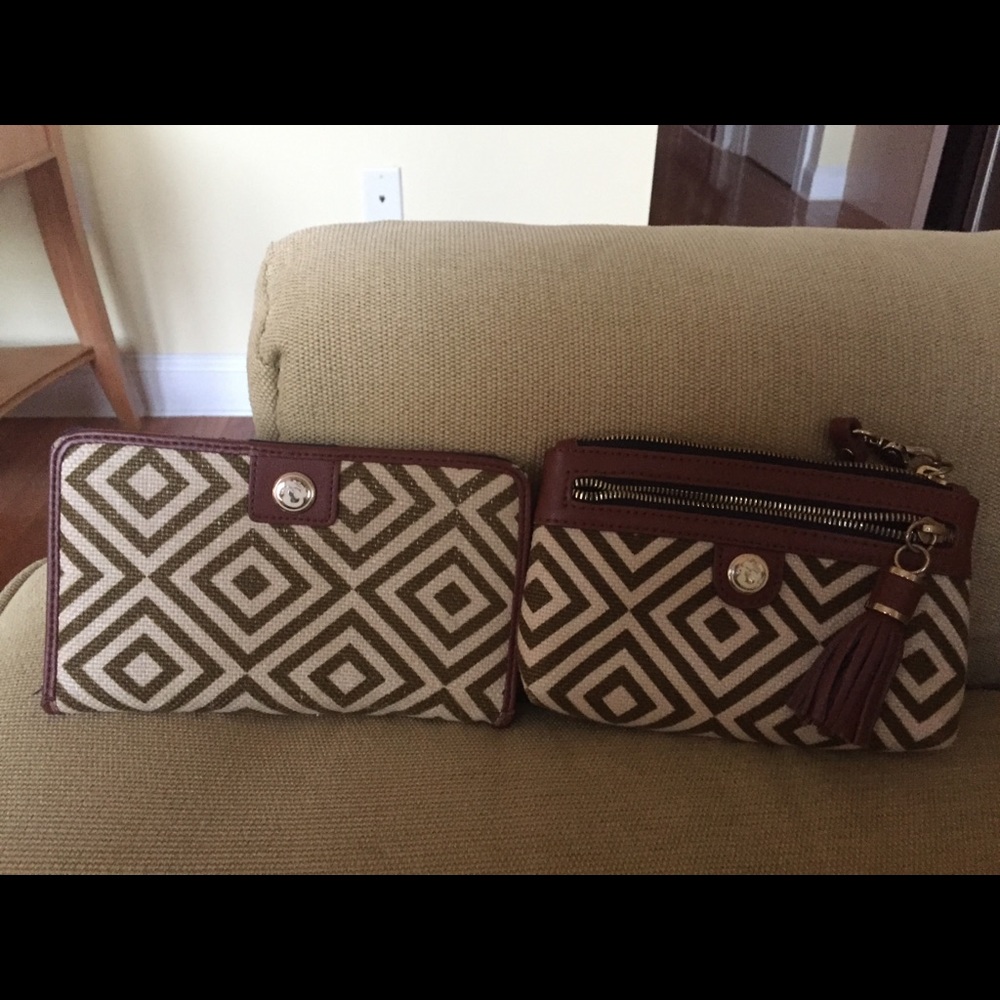 Spartina 449 mini clutch and wallet never used!